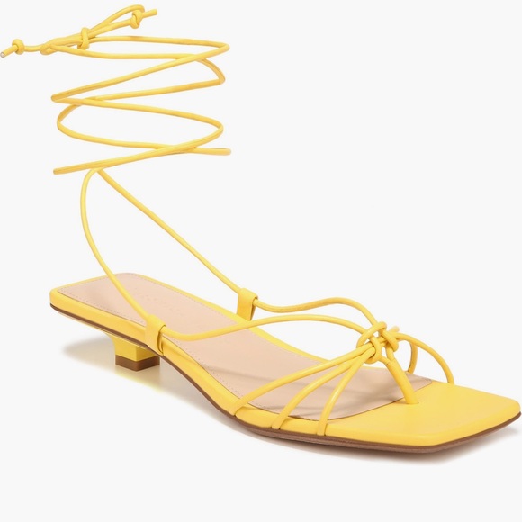 Veronica Beard Foley Ankle Tie Sandal Color Pineapple - Picture 10 of 12